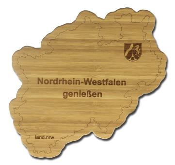 Schneidebrettchen mit Nordrhein-Westfalen-Gravur