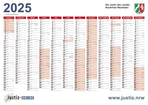 Kalender 2025 - Jahreswandkalender